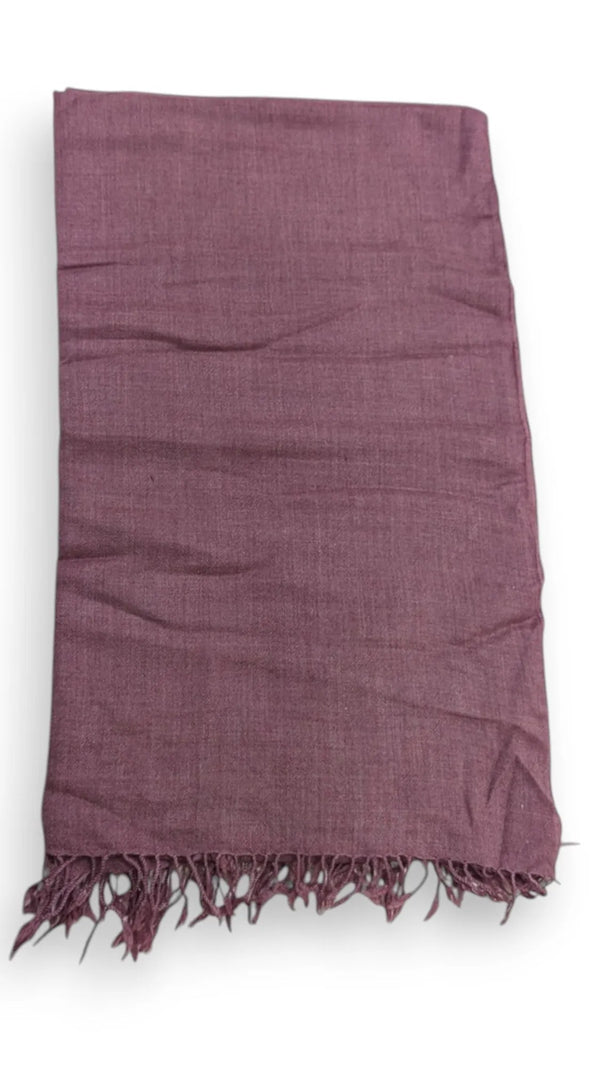 Handmade Women Wool Shawl Wrap Solid Color Choco Brown