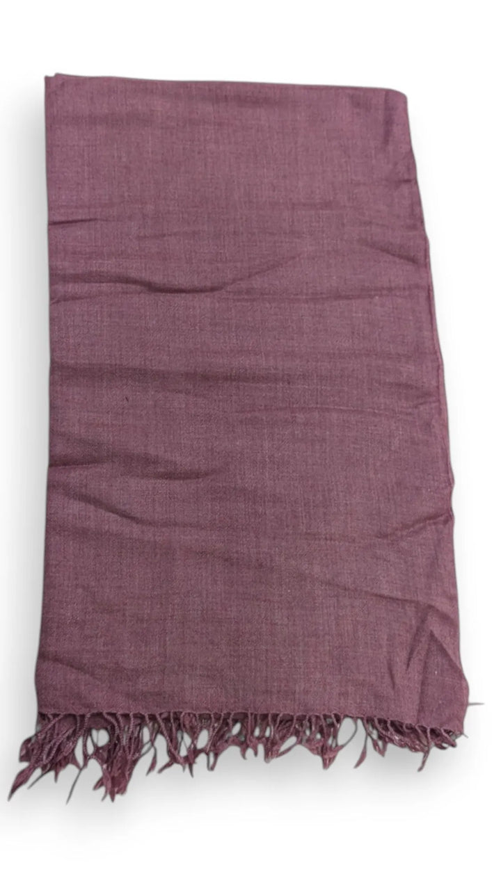Handmade Women Wool Shawl Wrap Solid Color Choco Brown