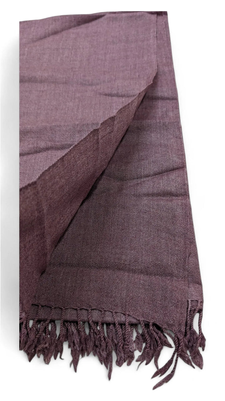 Handmade Women Wool Shawl Wrap Solid Color Choco Brown 1