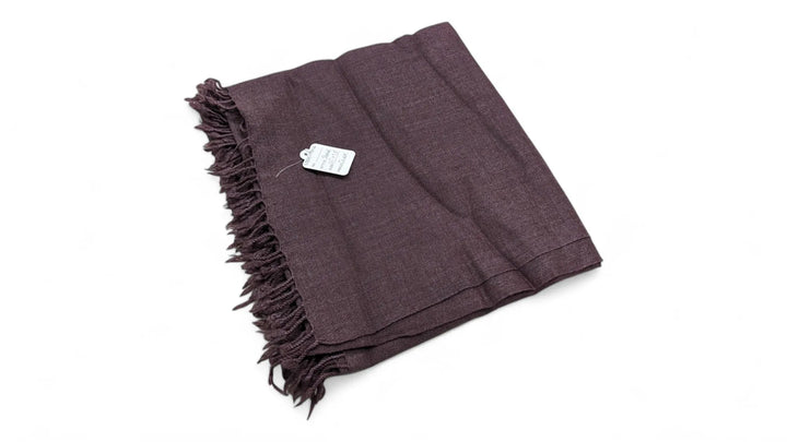 Handmade Women Wool Shawl Wrap Solid Color Choco Brown 2
