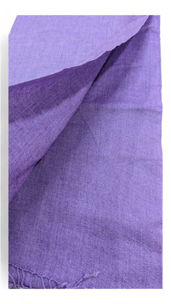 Handmade Women Wool Shawl Wrap Solid Color Violet 1