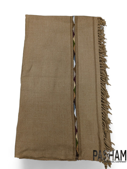 Pasham Hand Made Premium Wool Men Shawl Wrap Meditation Blanket - 48 Double