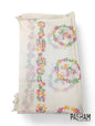 Pasham Hand Made Premium Wool Women Shawl Wrap - Assorted White Flower Designs
