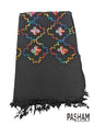Pasham Hand Made Premium Wool Women Shawl Wrap - Black Designs