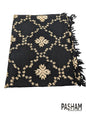 Pasham Hand Made Premium Wool Women Shawl Wrap - Black Designs