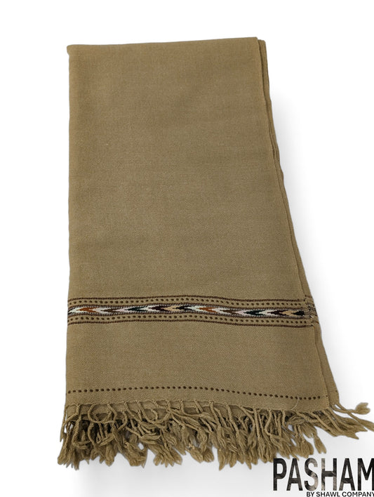 Pasham Hand Made Premium Wool Men Shawl Wrap Blanket - 48 Single