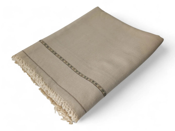 Premium Pashmina Wool Shawl Wrap Unisex Single Layer Light Brown 1