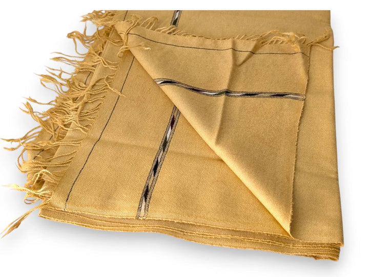 Premium Pashmina Wool Shawl Wrap Unisex Triple Layer camel Brown 3