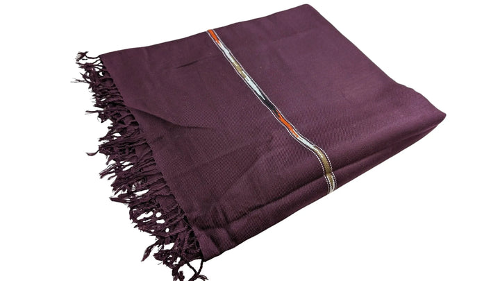 Unisex Handmade Wool Shawl Wrap Indigo 1